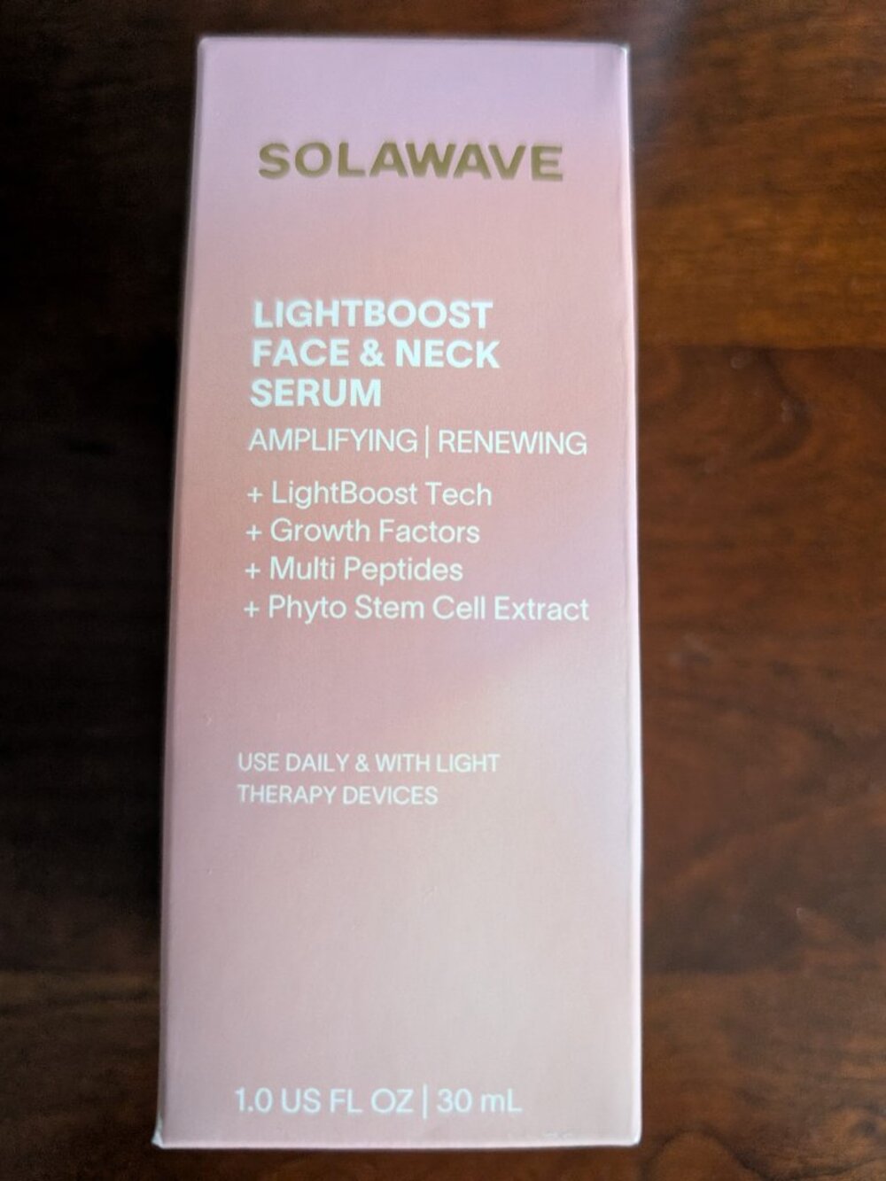 NEW SEALED Solawave Lightboost Face & Neck Serum